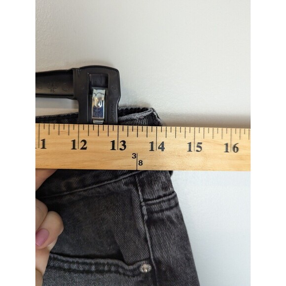 GARAGE High Rise Mom Jeans Size 5 Black Gray 28" Waist Skinny‎ Minimalist Style - Picture 3 of 11